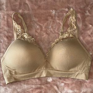 Tan bra with lace